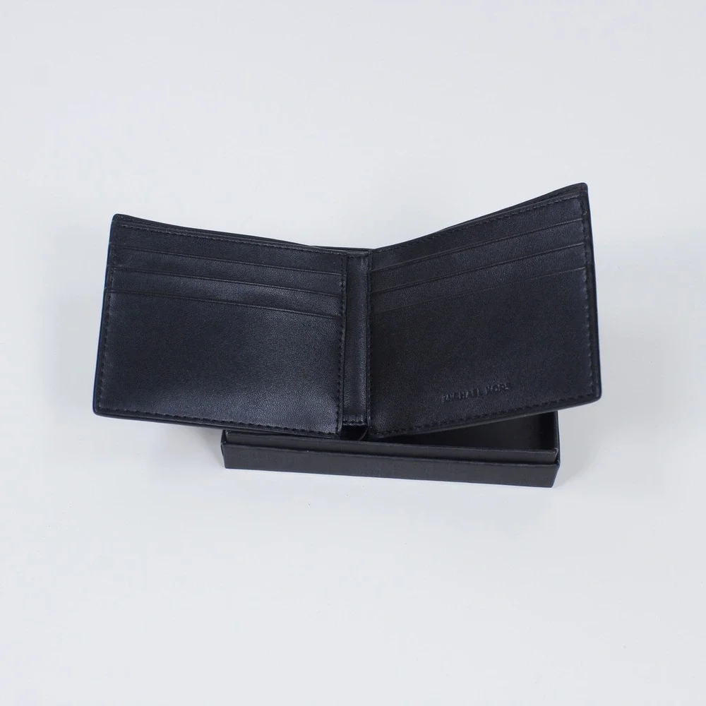 Michael Kors Men's Slim Billfold Wallet Brown Signature Logo Print NIB Genuine